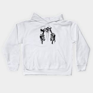 skeletons kiss Kids Hoodie